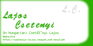 lajos csetenyi business card